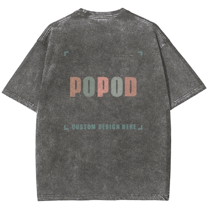 12 Colors Unisex Fit Vintage T-shirt Pure Cotton Round Neck Short-sleeved Tee Retro Style Super Soft Texture | 250g & 12-colour | PP1870