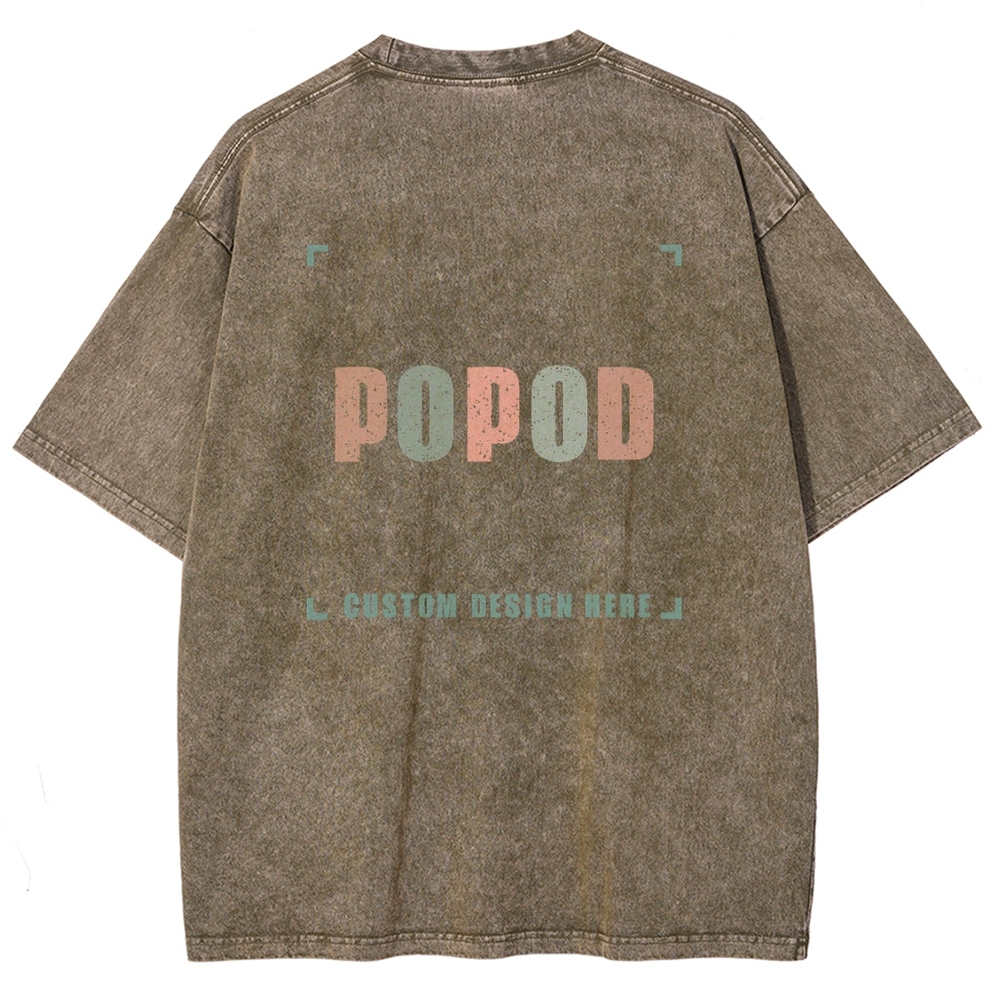 12 Colors Unisex Fit Vintage T-shirt Pure Cotton Round Neck Short-sleeved Tee Retro Style Super Soft Texture | 250g & 12-colour | PP1870