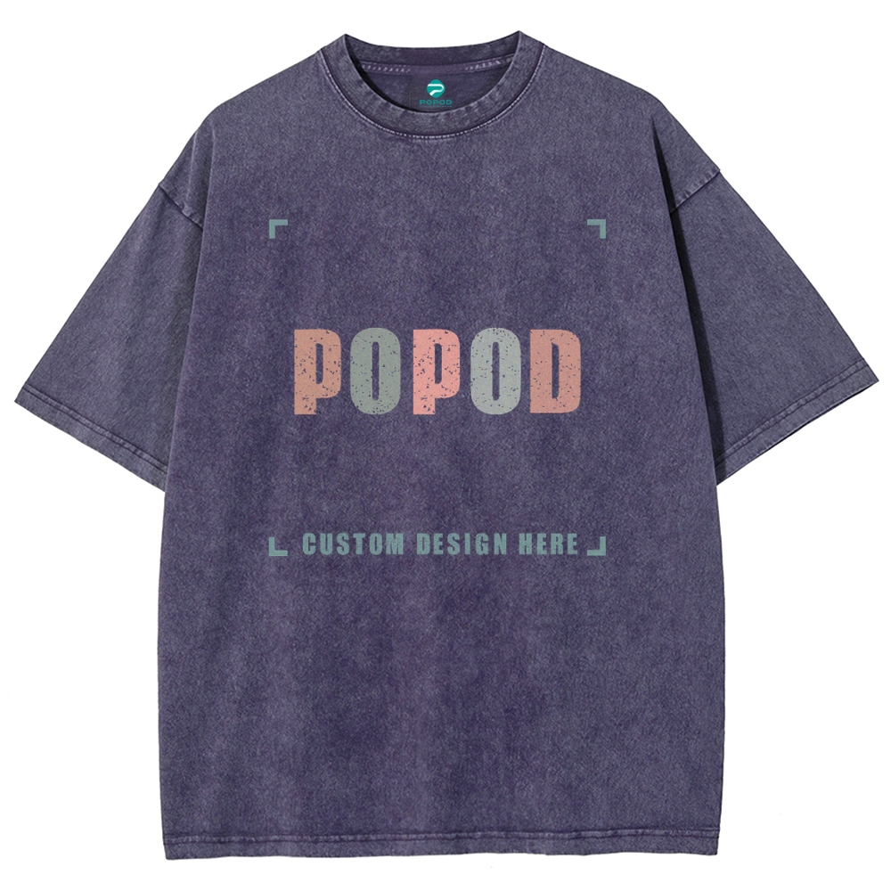 12 Colors Unisex Fit Vintage T-shirt Pure Cotton Round Neck Short-sleeved Tee Retro Style Super Soft Texture | 250g & 12-colour | PP1870
