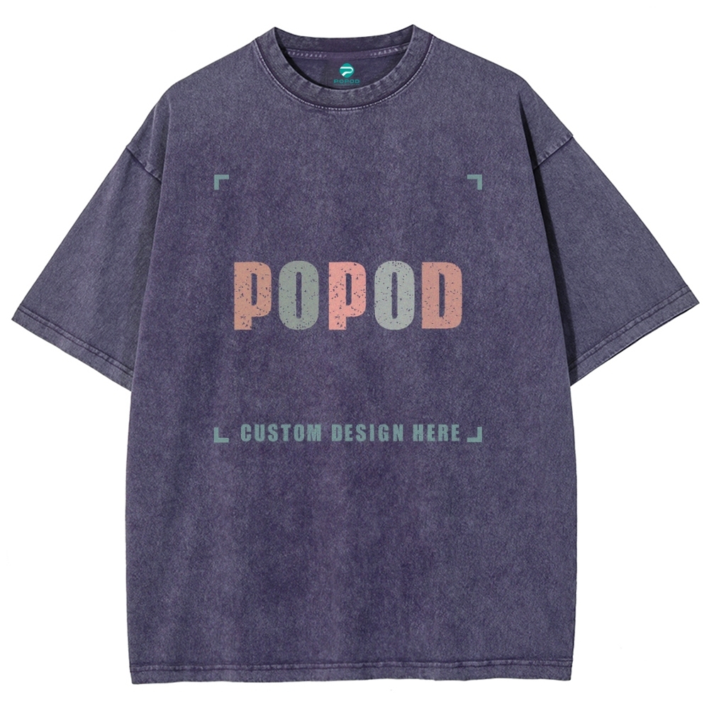 12 Colors Unisex Fit Vintage T-shirt Pure Cotton Round Neck Short-sleeved Tee Retro Style Super Soft Texture | 250g & 12-colour | PP1870