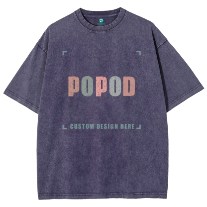 12 Colors Unisex Fit Vintage T-shirt Pure Cotton Round Neck Short-sleeved Tee Retro Style Super Soft Texture | 250g & 12-colour | PP1870