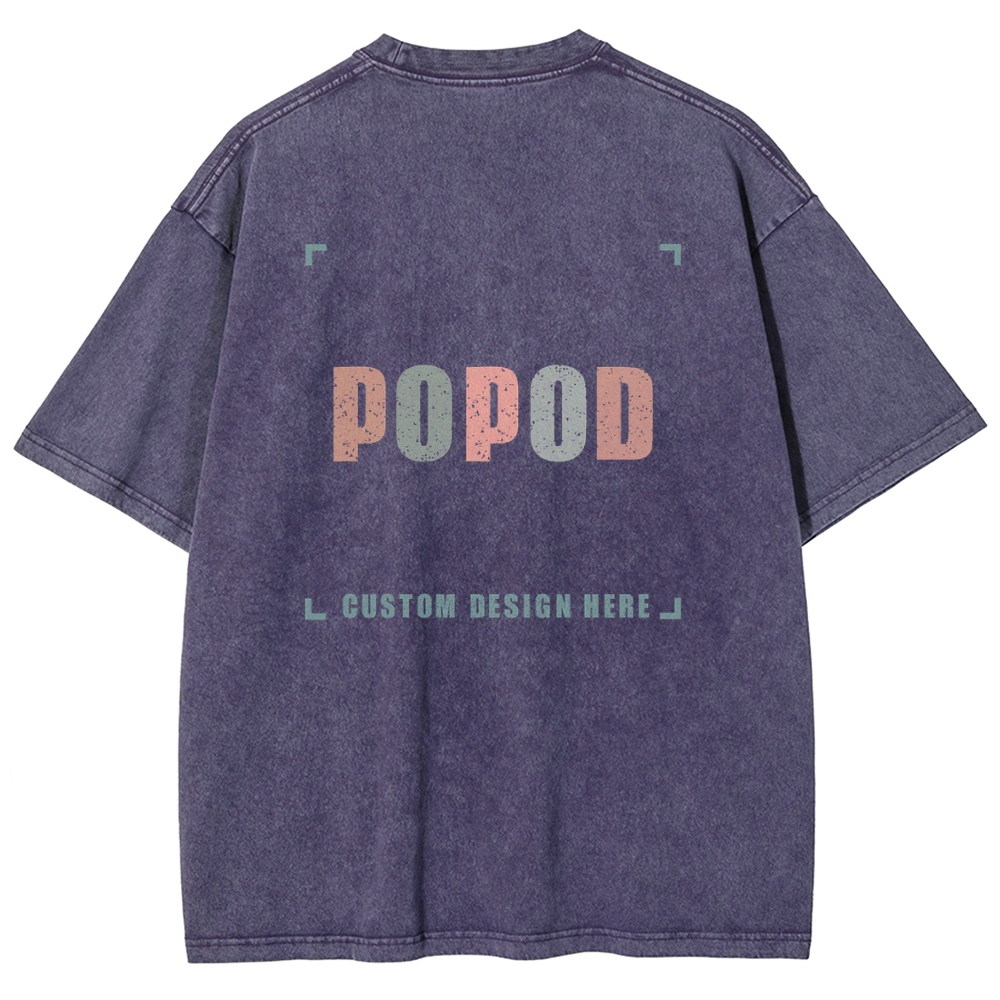 12 Colors Unisex Fit Vintage T-shirt Pure Cotton Round Neck Short-sleeved Tee Retro Style Super Soft Texture | 250g & 12-colour | PP1870