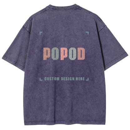 12 Colors Unisex Fit Vintage T-shirt Pure Cotton Round Neck Short-sleeved Tee Retro Style Super Soft Texture | 250g & 12-colour | PP1870