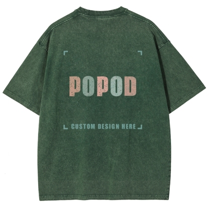 12 Colors Unisex Fit Vintage T-shirt Pure Cotton Round Neck Short-sleeved Tee Retro Style Super Soft Texture | 250g & 12-colour | PP1870
