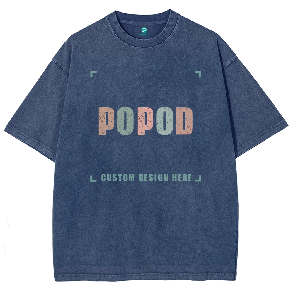 12 Colors Unisex Fit Vintage T-shirt Pure Cotton Round Neck Short-sleeved Tee Retro Style Super Soft Texture | 250g & 12-colour | PP1870