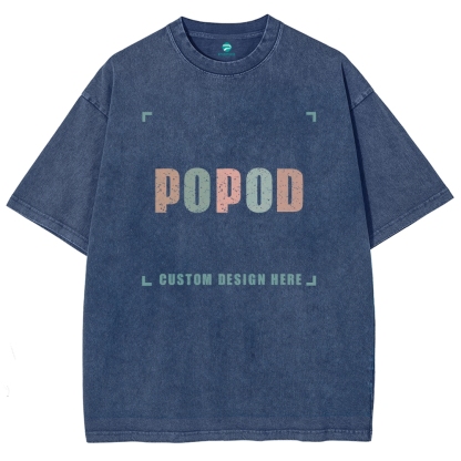 12 Colors Unisex Fit Vintage T-shirt Pure Cotton Round Neck Short-sleeved Tee Retro Style Super Soft Texture | 250g & 12-colour | PP1870