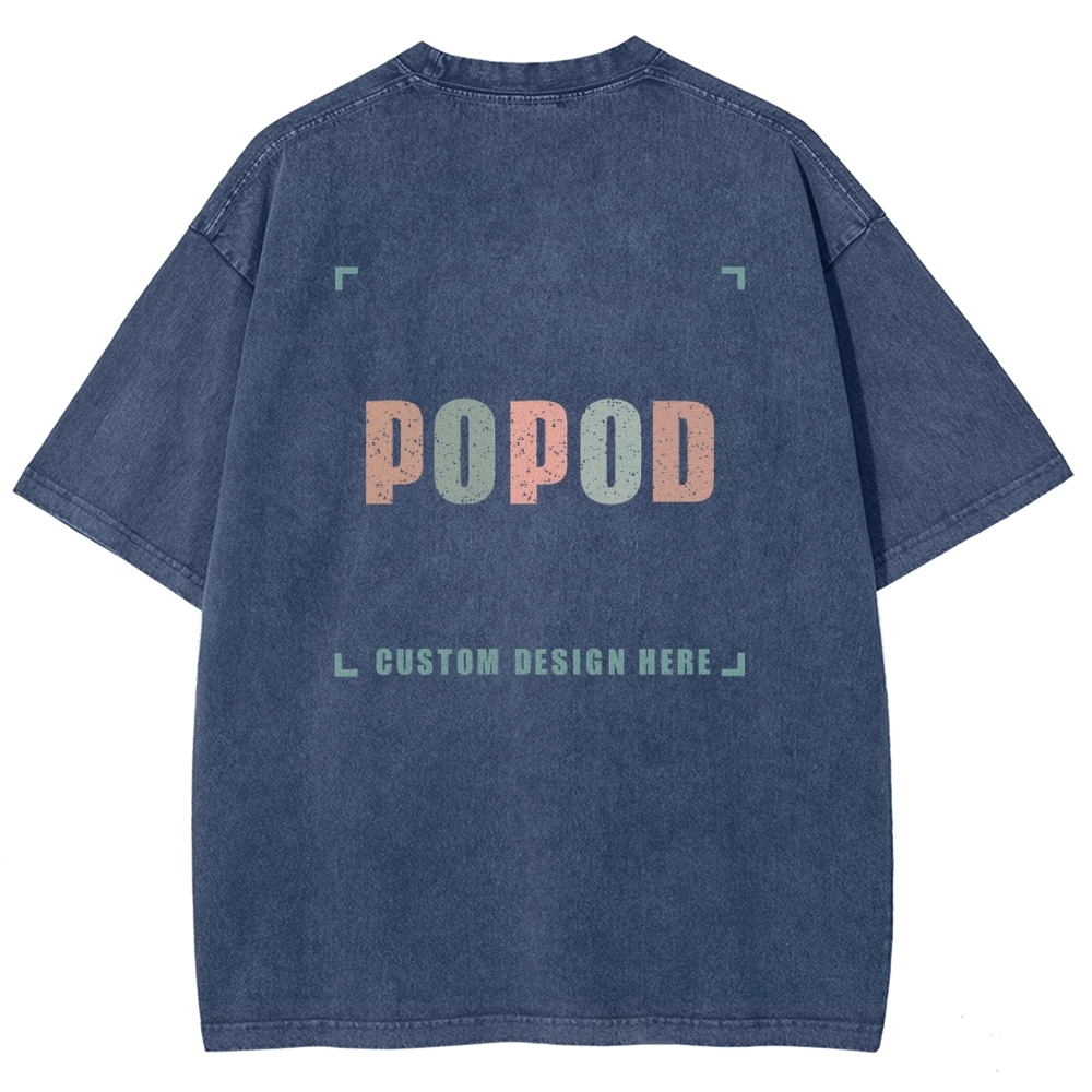 12 Colors Unisex Fit Vintage T-shirt Pure Cotton Round Neck Short-sleeved Tee Retro Style Super Soft Texture | 250g & 12-colour | PP1870