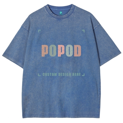 12 Colors Unisex Fit Vintage T-shirt Pure Cotton Round Neck Short-sleeved Tee Retro Style Super Soft Texture | 250g & 12-colour | PP1870