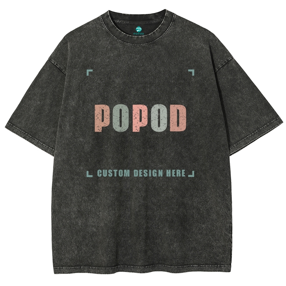 Unisex Vintage T-shirt Pure Cotton Round Neck Short-sleeved Tee PP1870