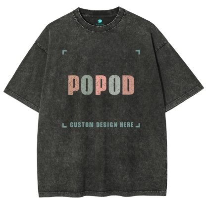 12 Colors Unisex Fit Vintage T-shirt Pure Cotton Round Neck Short-sleeved Tee Retro Style Super Soft Texture | 250g & 12-colour | PP1870