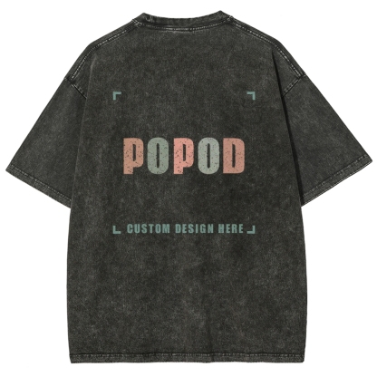 12 Colors Unisex Fit Vintage T-shirt Pure Cotton Round Neck Short-sleeved Tee Retro Style Super Soft Texture | 250g & 12-colour | PP1870