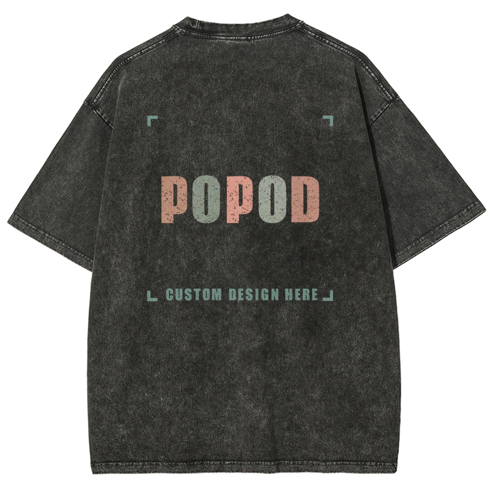15 Colors Unisex Fit Vintage T-shirt Pure Cotton Round Neck Short-sleeved Tee Retro Style Super Soft Texture | 250g & 15-colour | PP0691