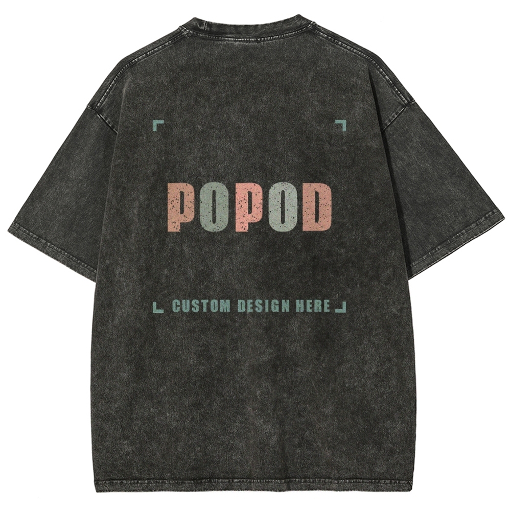 15 Colors Unisex Fit Vintage T-shirt Pure Cotton Round Neck Short-sleeved Tee Retro Style Super Soft Texture | 250g & 15-colour | PP0691