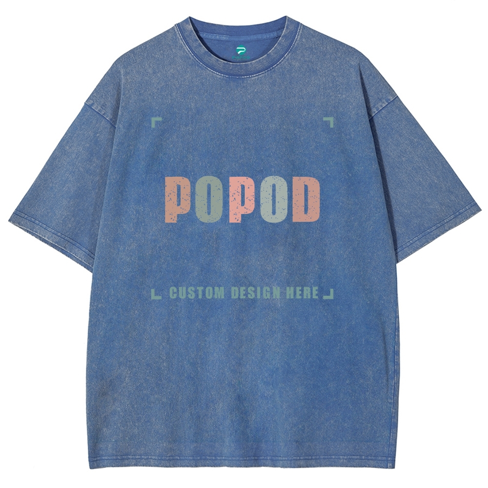 15 Colors Unisex Fit Vintage T-shirt Pure Cotton Round Neck Short-sleeved Tee Retro Style Super Soft Texture | 250g & 15-colour | PP0691