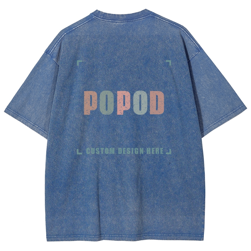 15 Colors Unisex Fit Vintage T-shirt Pure Cotton Round Neck Short-sleeved Tee Retro Style Super Soft Texture | 250g & 15-colour | PP0691