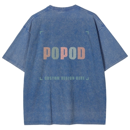 15 Colors Unisex Fit Vintage T-shirt Pure Cotton Round Neck Short-sleeved Tee Retro Style Super Soft Texture | 250g & 15-colour | PP0691
