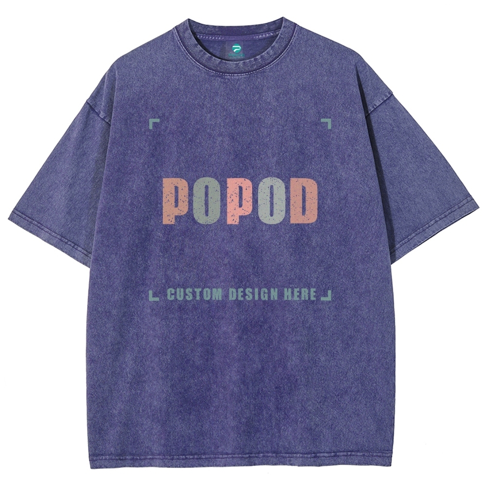 15 Colors Unisex Fit Vintage T-shirt Pure Cotton Round Neck Short-sleeved Tee Retro Style Super Soft Texture | 250g & 15-colour | PP0691