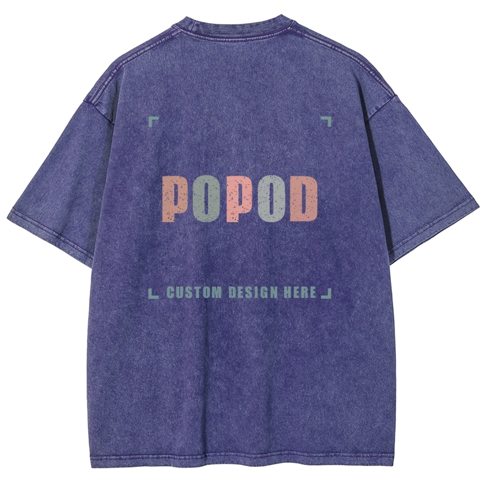 15 Colors Unisex Fit Vintage T-shirt Pure Cotton Round Neck Short-sleeved Tee Retro Style Super Soft Texture | 250g & 15-colour | PP0691