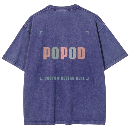 15 Colors Unisex Fit Vintage T-shirt Pure Cotton Round Neck Short-sleeved Tee Retro Style Super Soft Texture | 250g & 15-colour | PP0691