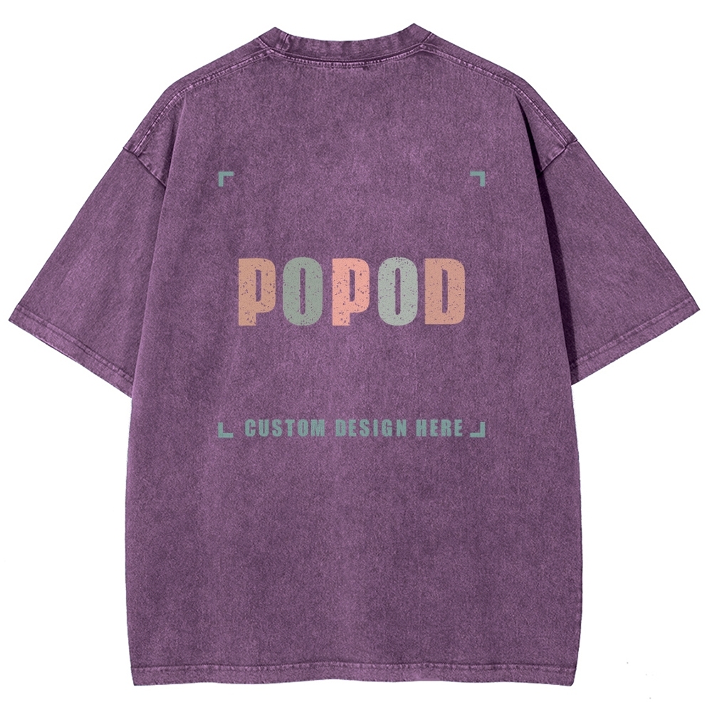 15 Colors Unisex Fit Vintage T-shirt Pure Cotton Round Neck Short-sleeved Tee Retro Style Super Soft Texture | 250g & 15-colour | PP0691