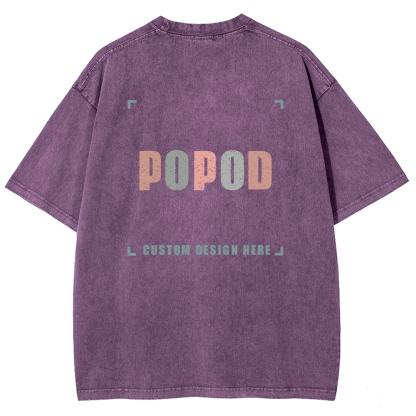 15 Colors Unisex Fit Vintage T-shirt Pure Cotton Round Neck Short-sleeved Tee Retro Style Super Soft Texture | 250g & 15-colour | PP0691