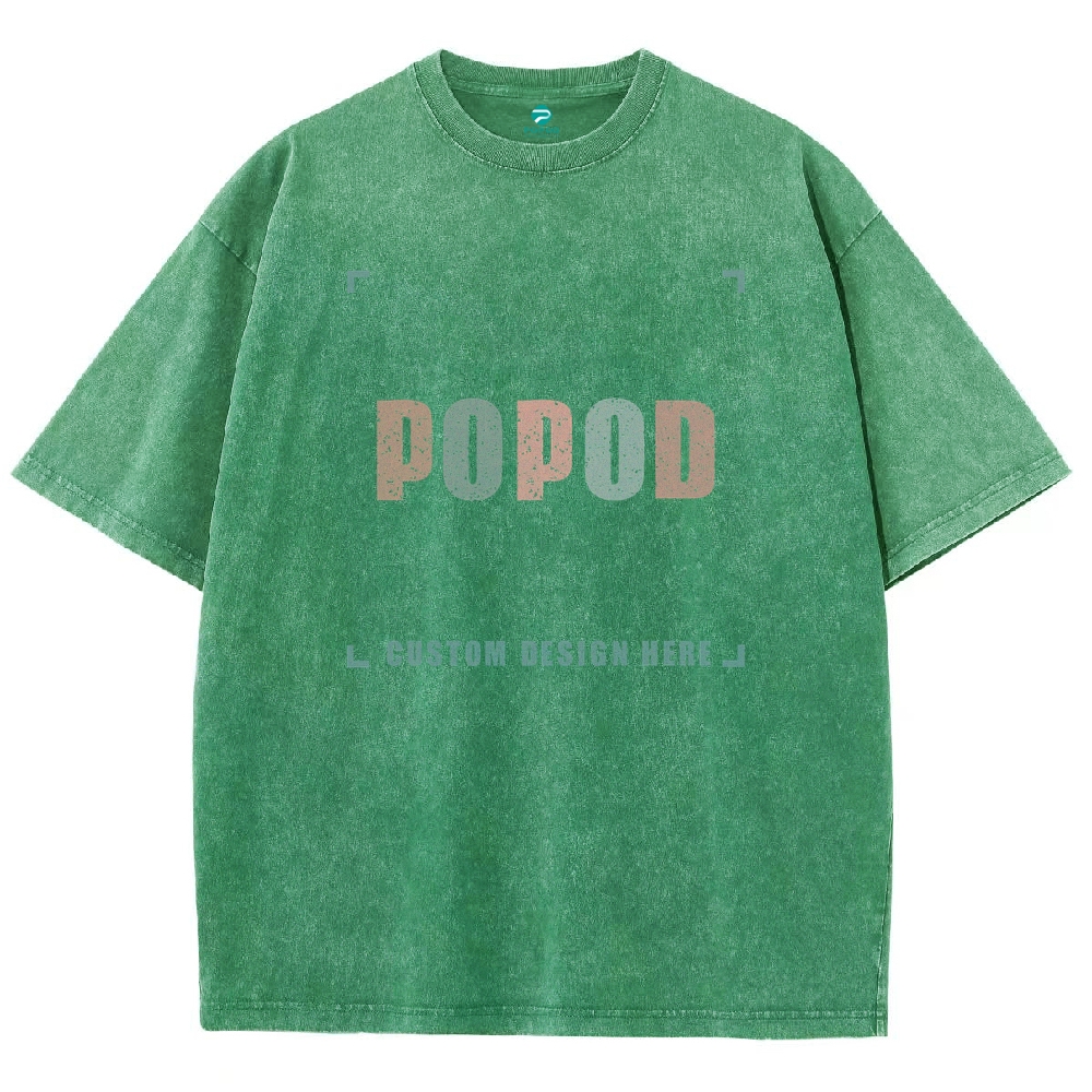 15 Colors Unisex Fit Vintage T-shirt Pure Cotton Round Neck Short-sleeved Tee Retro Style Super Soft Texture | 250g & 15-colour | PP0691