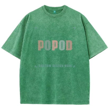 15 Colors Unisex Fit Vintage T-shirt Pure Cotton Round Neck Short-sleeved Tee Retro Style Super Soft Texture | 250g & 15-colour | PP0691