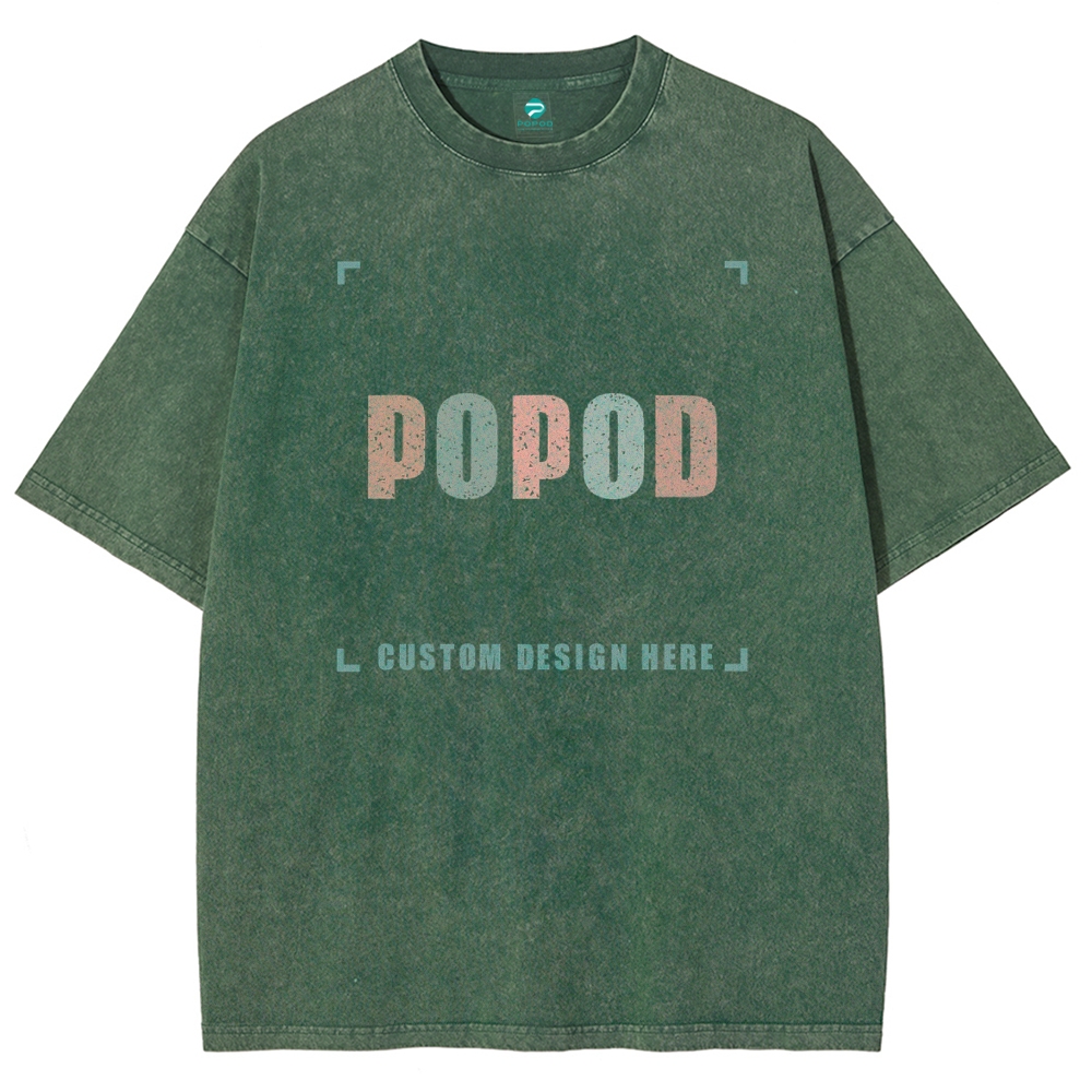 15 Colors Unisex Fit Vintage T-shirt Pure Cotton Round Neck Short-sleeved Tee Retro Style Super Soft Texture | 250g & 15-colour | PP0691