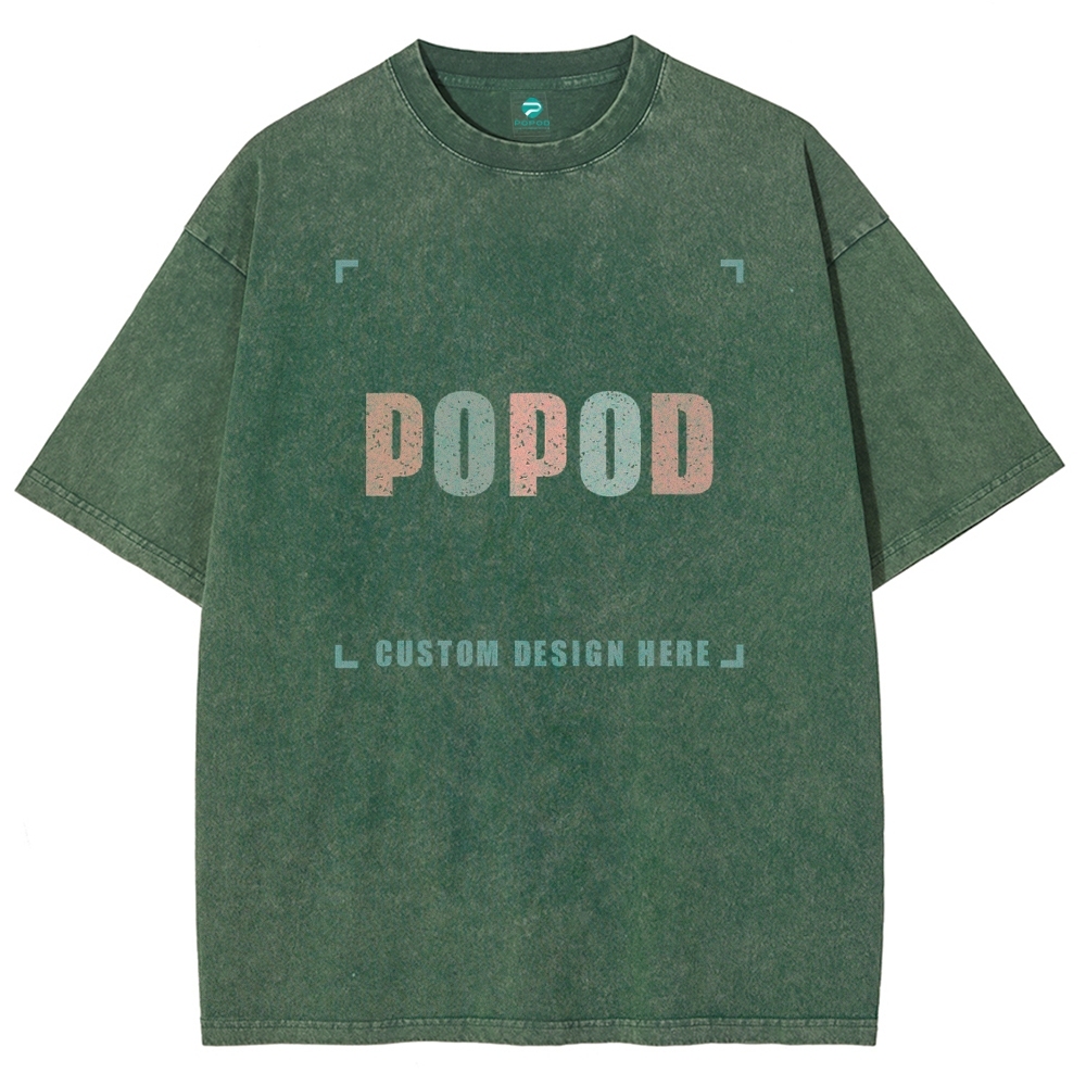 15 Colors Unisex Fit Vintage T-shirt Pure Cotton Round Neck Short-sleeved Tee Retro Style Super Soft Texture | 250g & 15-colour | PP0691