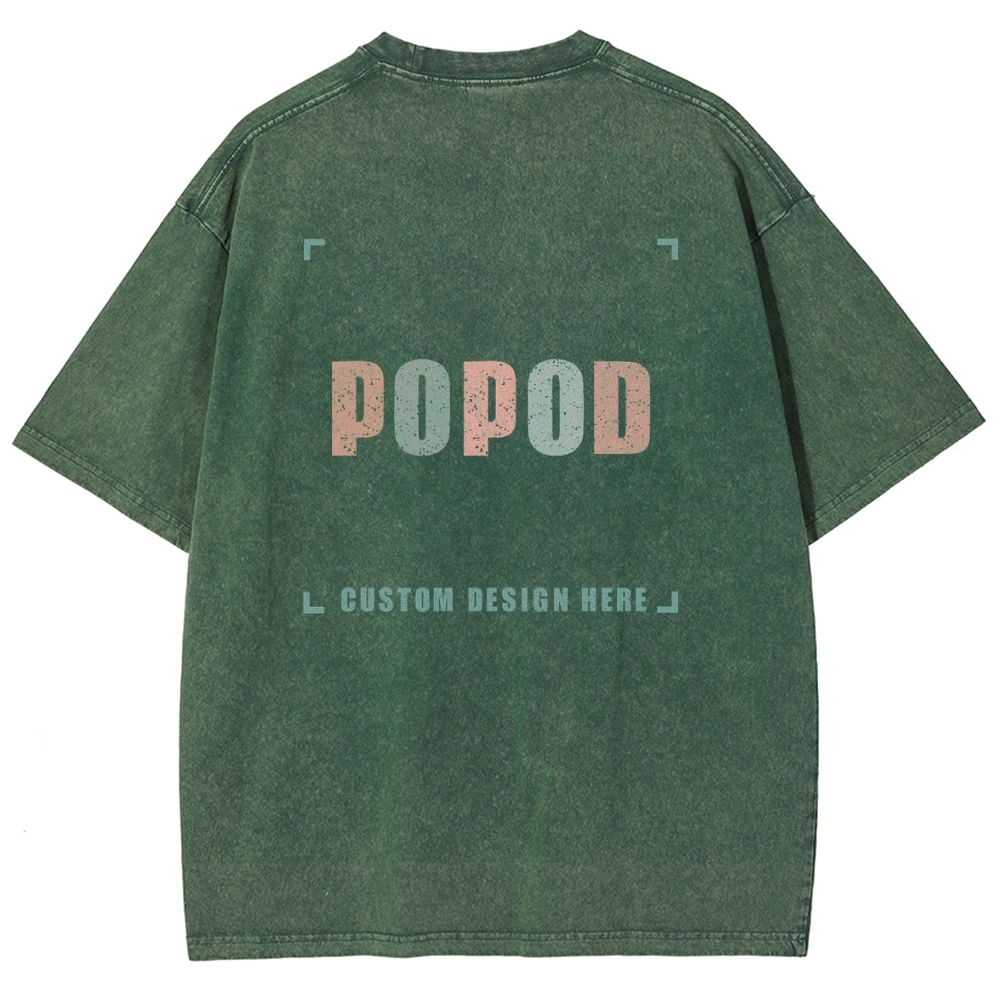 15 Colors Unisex Fit Vintage T-shirt Pure Cotton Round Neck Short-sleeved Tee Retro Style Super Soft Texture | 250g & 15-colour | PP0691