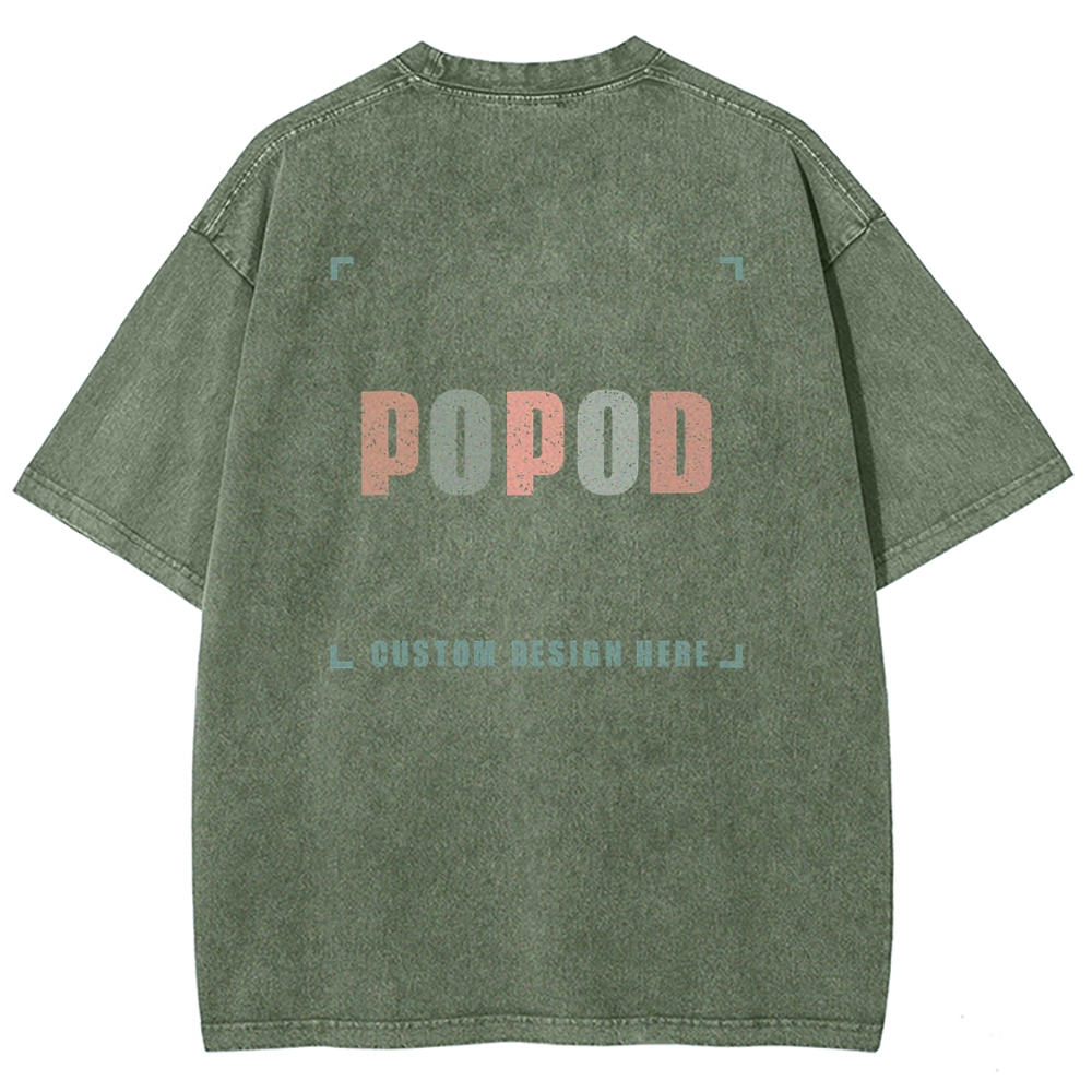15 Colors Unisex Fit Vintage T-shirt Pure Cotton Round Neck Short-sleeved Tee Retro Style Super Soft Texture | 250g & 15-colour | PP0691