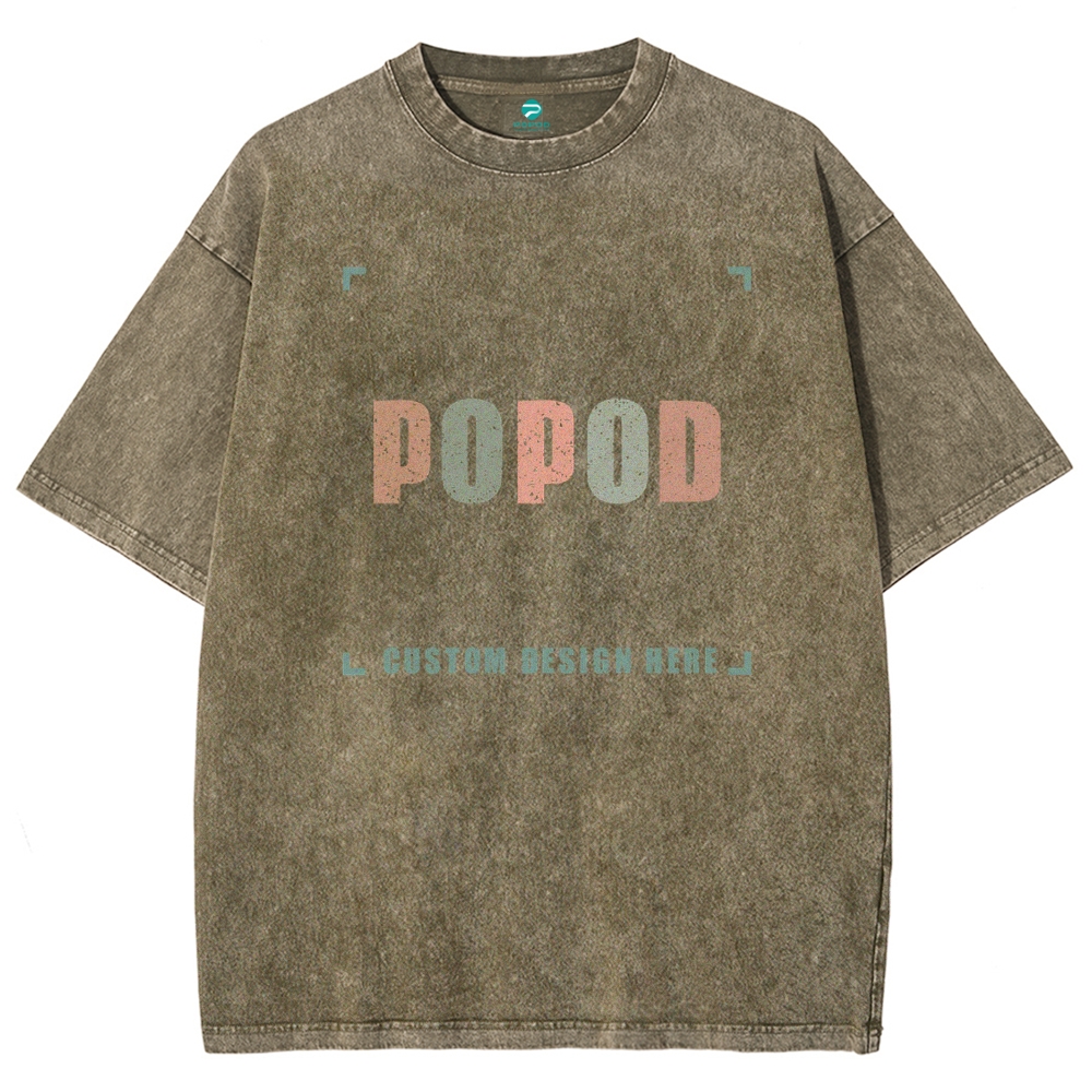 15 Colors Unisex Fit Vintage T-shirt Pure Cotton Round Neck Short-sleeved Tee Retro Style Super Soft Texture | 250g & 15-colour | PP0691