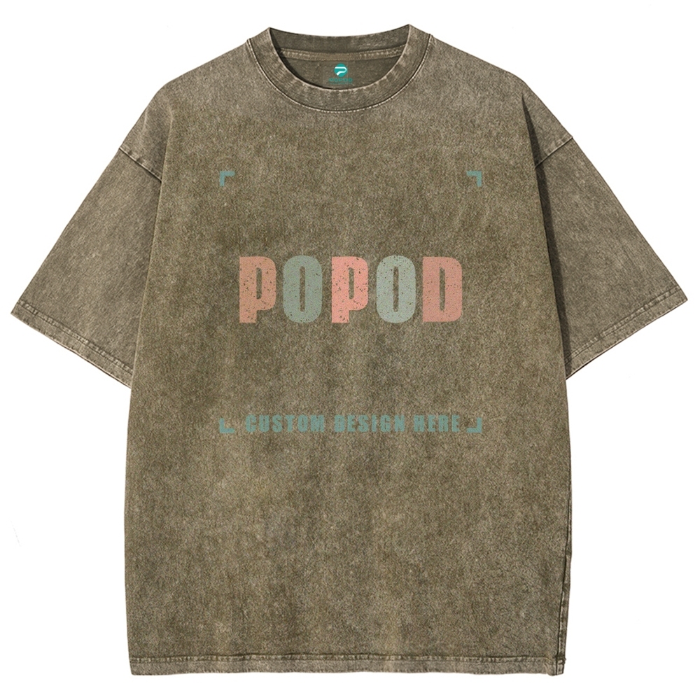 15 Colors Unisex Fit Vintage T-shirt Pure Cotton Round Neck Short-sleeved Tee Retro Style Super Soft Texture | 250g & 15-colour | PP0691