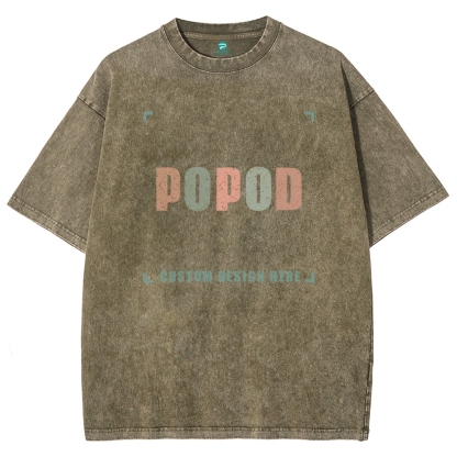 15 Colors Unisex Fit Vintage T-shirt Pure Cotton Round Neck Short-sleeved Tee Retro Style Super Soft Texture | 250g & 15-colour | PP0691
