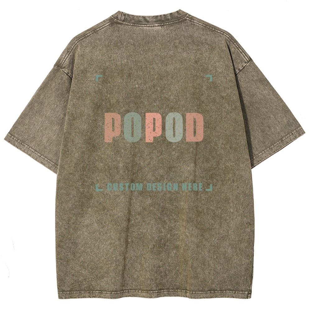 15 Colors Unisex Fit Vintage T-shirt Pure Cotton Round Neck Short-sleeved Tee Retro Style Super Soft Texture | 250g & 15-colour | PP0691