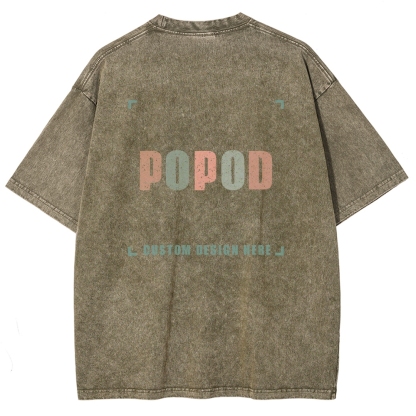 15 Colors Unisex Fit Vintage T-shirt Pure Cotton Round Neck Short-sleeved Tee Retro Style Super Soft Texture | 250g & 15-colour | PP0691