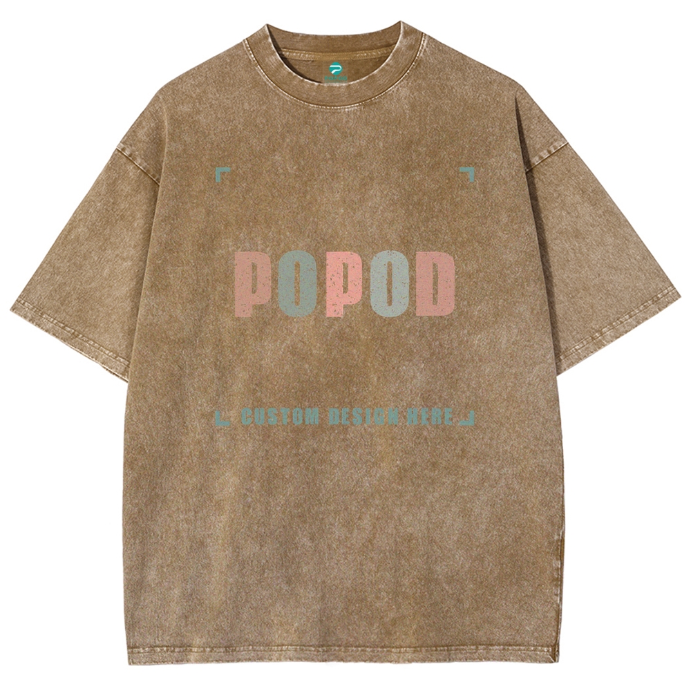 15 Colors Unisex Fit Vintage T-shirt Pure Cotton Round Neck Short-sleeved Tee Retro Style Super Soft Texture | 250g & 15-colour | PP0691
