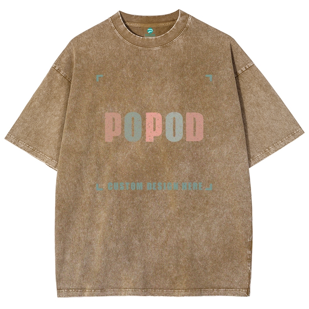 15 Colors Unisex Fit Vintage T-shirt Pure Cotton Round Neck Short-sleeved Tee Retro Style Super Soft Texture | 250g & 15-colour | PP0691