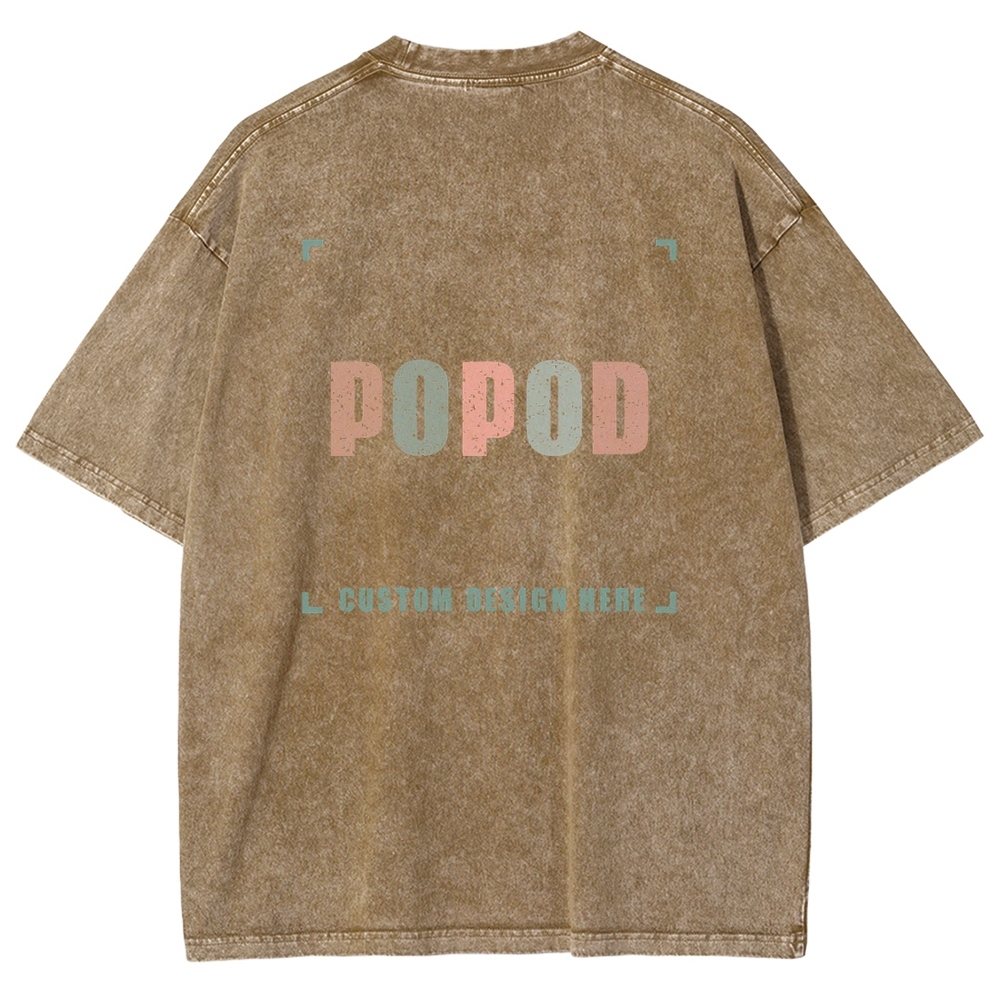 15 Colors Unisex Fit Vintage T-shirt Pure Cotton Round Neck Short-sleeved Tee Retro Style Super Soft Texture | 250g & 15-colour | PP0691