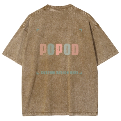 15 Colors Unisex Fit Vintage T-shirt Pure Cotton Round Neck Short-sleeved Tee Retro Style Super Soft Texture | 250g & 15-colour | PP0691