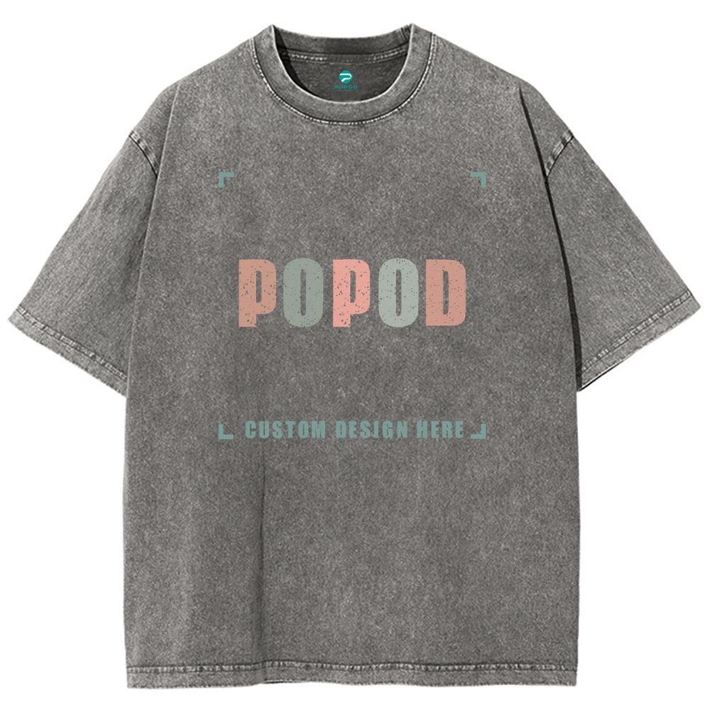 15 Colors Unisex Fit Vintage T-shirt Pure Cotton Round Neck Short-sleeved Tee Retro Style Super Soft Texture | 250g & 15-colour | PP0691