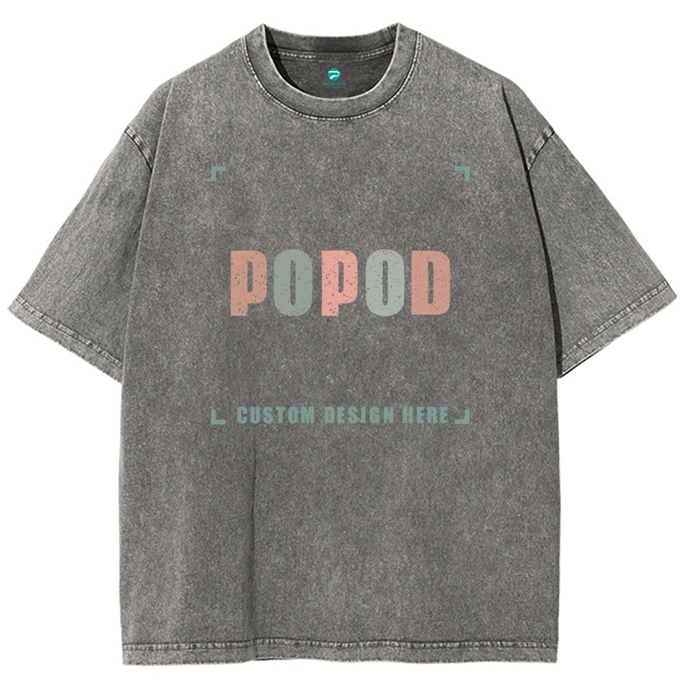 15 Colors Unisex Fit Vintage T-shirt Pure Cotton Round Neck Short-sleeved Tee Retro Style Super Soft Texture | 250g & 15-colour | PP0691