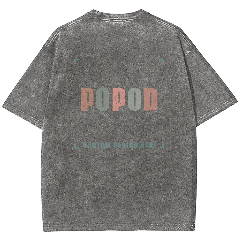 15 Colors Unisex Fit Vintage T-shirt Pure Cotton Round Neck Short-sleeved Tee Retro Style Super Soft Texture | 250g & 15-colour | PP0691