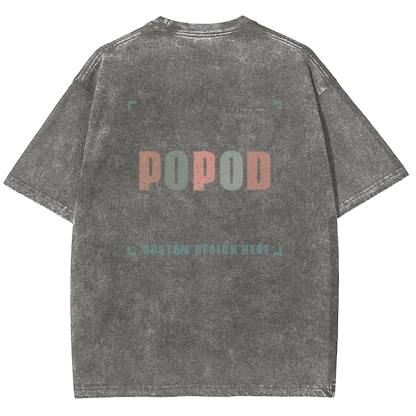 15 Colors Unisex Fit Vintage T-shirt Pure Cotton Round Neck Short-sleeved Tee Retro Style Super Soft Texture | 250g & 15-colour | PP0691