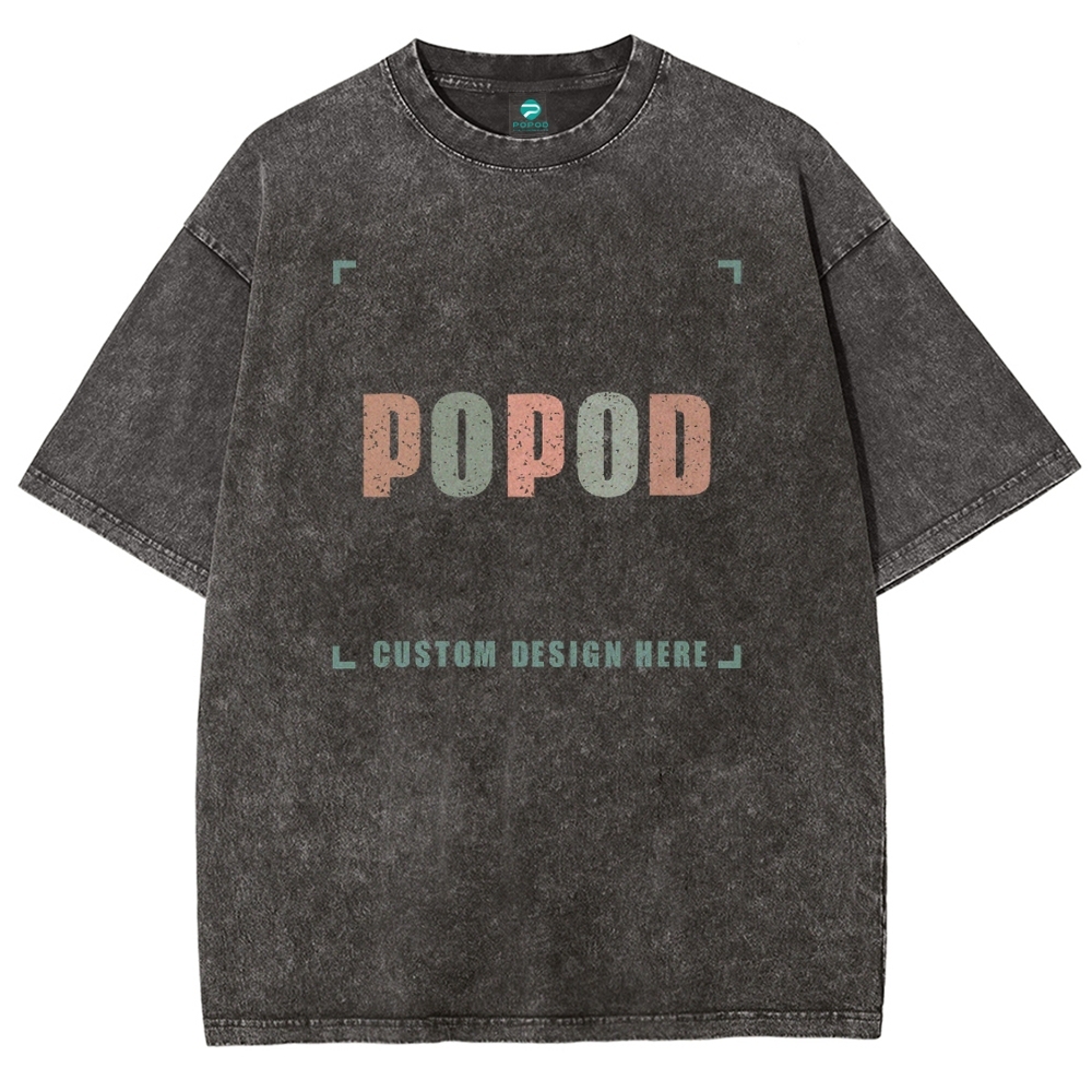 15 Colors Unisex Fit Vintage T-shirt Pure Cotton Round Neck Short-sleeved Tee Retro Style Super Soft Texture | 250g & 15-colour | PP0691