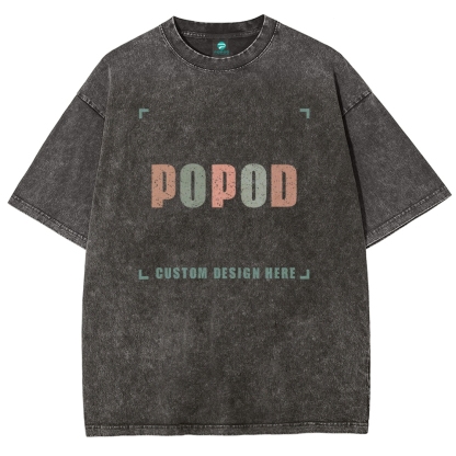 15 Colors Unisex Fit Vintage T-shirt Pure Cotton Round Neck Short-sleeved Tee Retro Style Super Soft Texture | 250g & 15-colour | PP0691