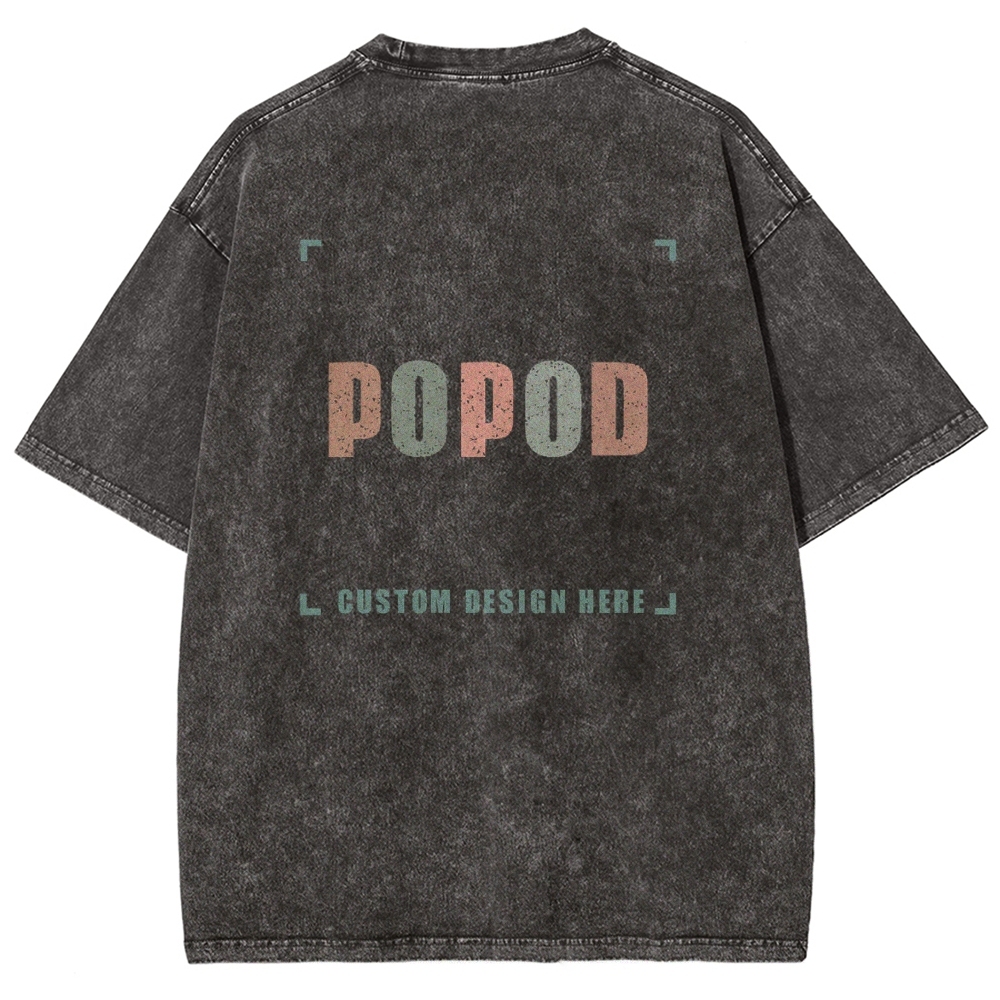 15 Colors Unisex Fit Vintage T-shirt Pure Cotton Round Neck Short-sleeved Tee Retro Style Super Soft Texture | 250g & 15-colour | PP0691