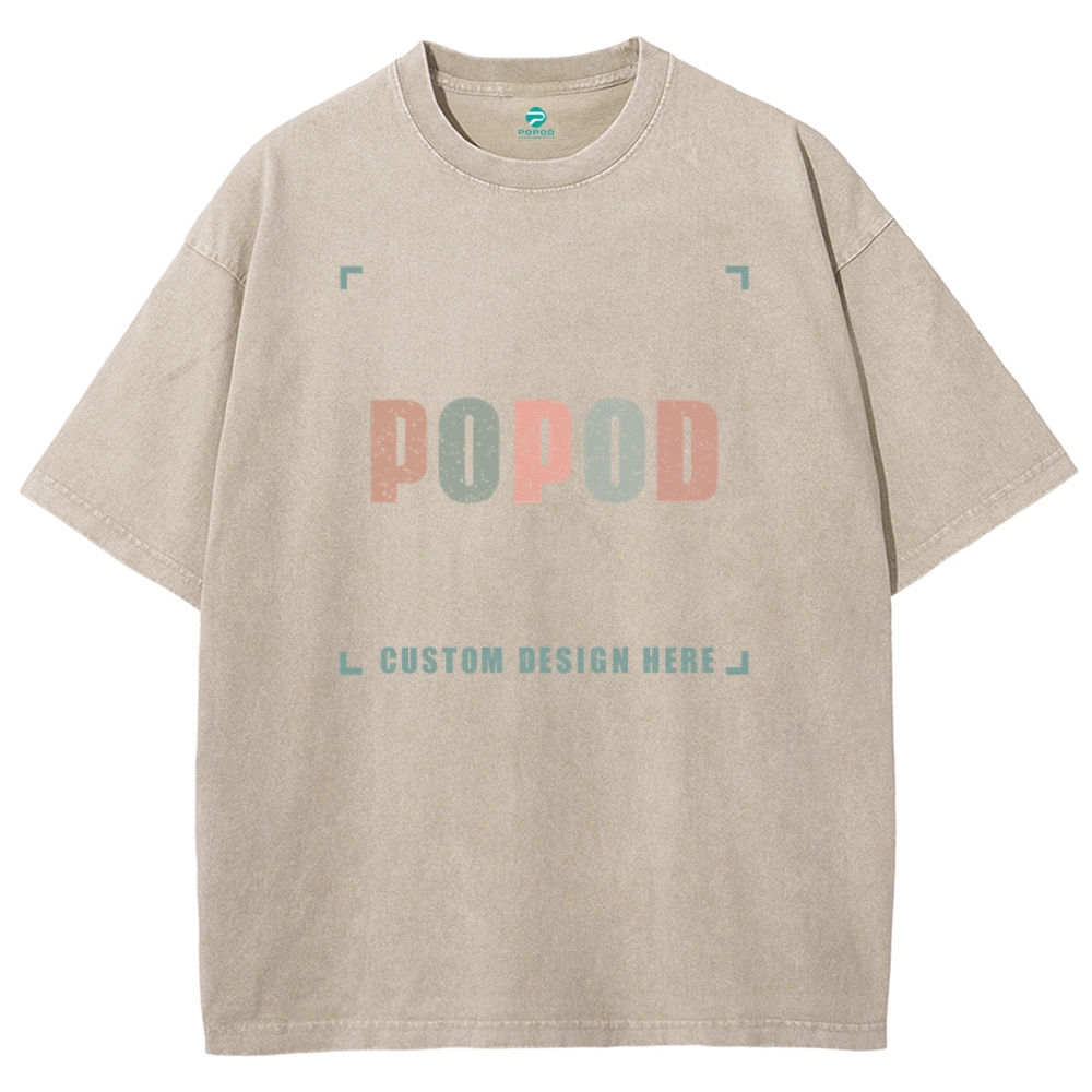 15 Colors Unisex Fit Vintage T-shirt Pure Cotton Round Neck Short-sleeved Tee Retro Style Super Soft Texture | 250g & 15-colour | PP0691