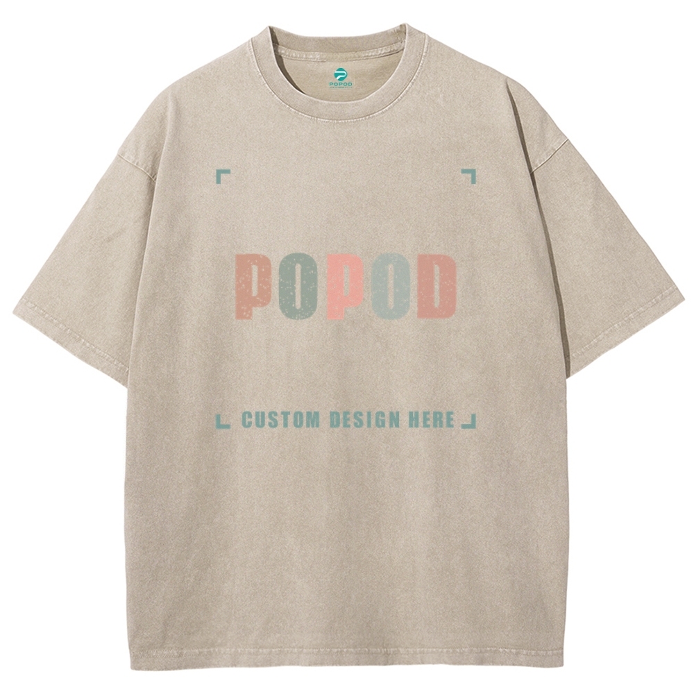15 Colors Unisex Fit Vintage T-shirt Pure Cotton Round Neck Short-sleeved Tee Retro Style Super Soft Texture | 250g & 15-colour | PP0691