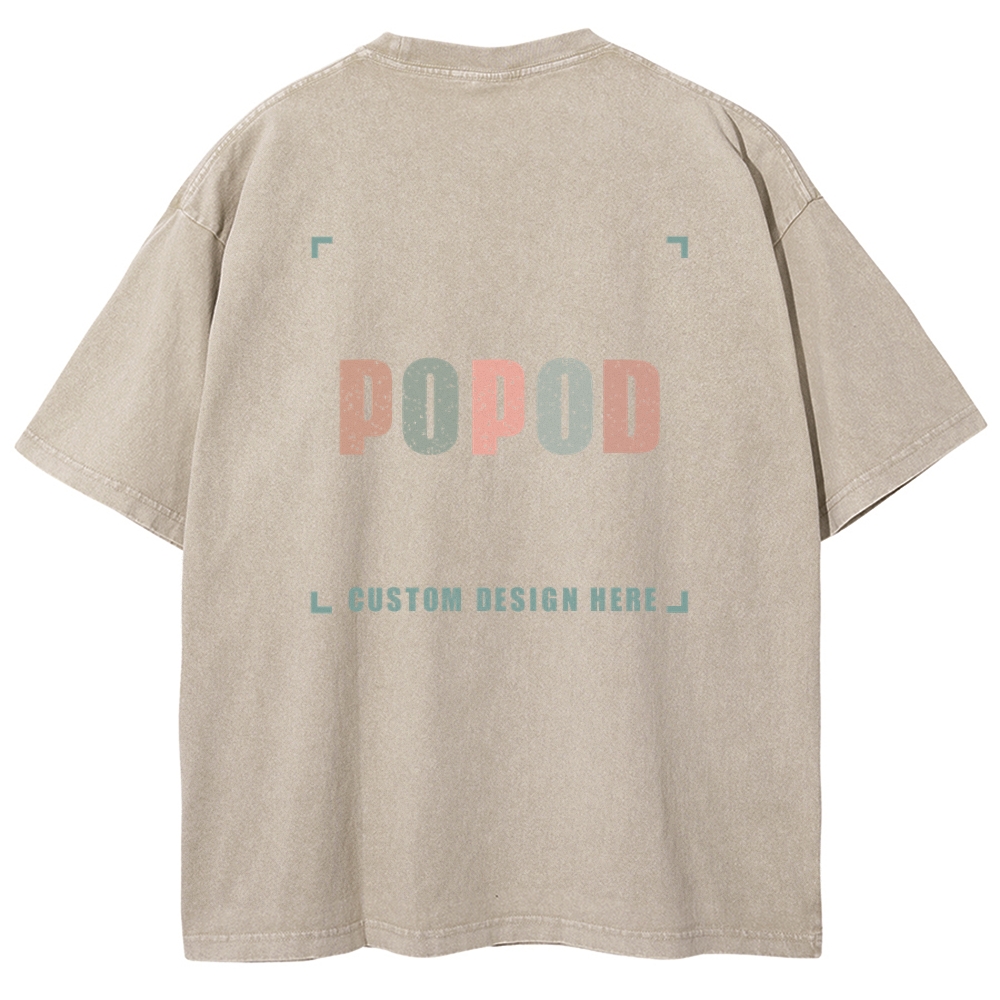 15 Colors Unisex Fit Vintage T-shirt Pure Cotton Round Neck Short-sleeved Tee Retro Style Super Soft Texture | 250g & 15-colour | PP0691